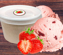 Мороженое клубничное стаканчик