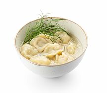 Пельмени с говядиной и зеленью