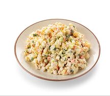 Оливье с куриной грудкой большая порция