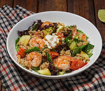 Салат с тигровыми креветками