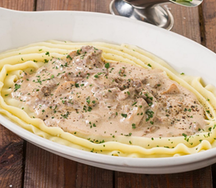 Бефстроганов с кратофельным пюре