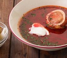 Борщ с пампушками