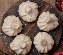 Хинкали с говядиной и свининой