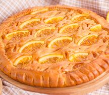 Пирог с апельсинами и манго
