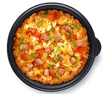 Чесночный рис с тунцом