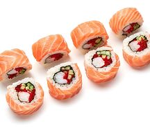 Окане лосось креветка