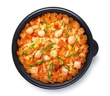 Чесночный рис с курицей