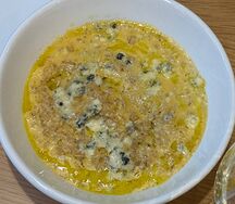 Овсяная каша с тыквой и горгонзолой 
