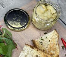 Малосольный рапан с хрустящими багетом