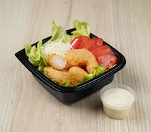 Салат Цезарь с креветками
