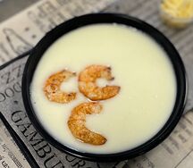 Сырный крем-суп с креветками 