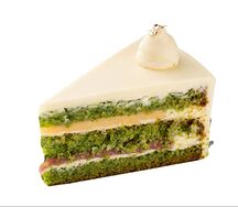 Торт Шпинат, лайм и клубника порционный