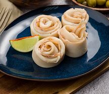 Кальмар с белым вином