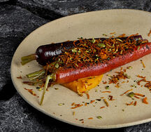 Печеная цветная морковь