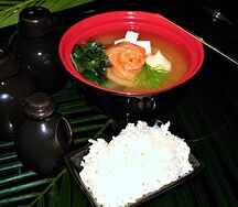 Мисо суп с лососем