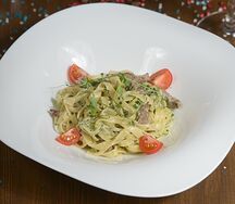 Феттуччине с говяжьей вырезкой