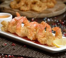 Тигровые креветки жареные