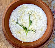 Овсяная каша с пармезаном и трюфельным маслом