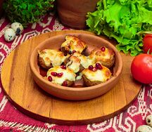 Грибы с сыром и беконом