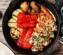 Куриное филе с овощами гриль