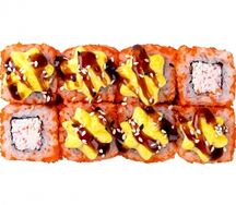 Запеченный ролл калифорния с крабом