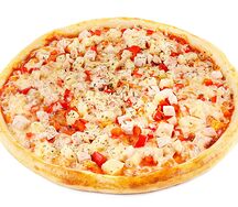 Пицца с курицей и грибами