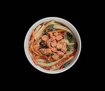 Лапша Фунчоза с лососем в сырном соусе