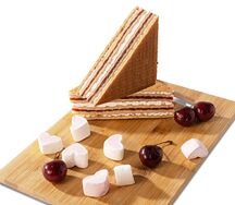 Мягкая вафля ручной работы с кремовой начинкой