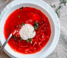 Суп Борщ со сметаной