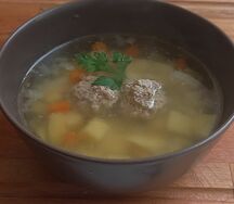 Суп картофельный с фрикадельками