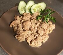 Печень куриная в сливочном соусе