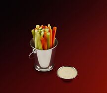 Овощные палочки с соусом тартар