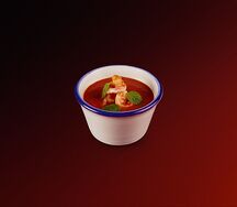 Томатный суп с креветками