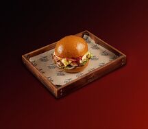 Бургер с куриным филе и сыром чеддер