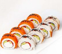 Ролл Филадельфия с угрем и лососем