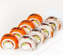 Ролл Филадельфия с угрем и лососем