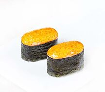 Запеченные суши креветка