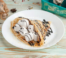 Блин с маршмеллоу и шоколадом