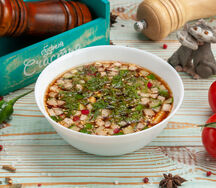 Окрошка на квасе овощная