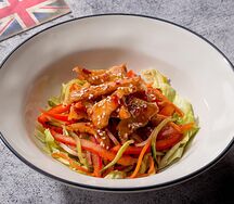 Теплый салат с индейкой