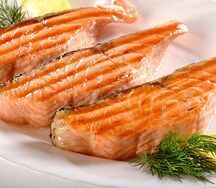 Семга на гриле стейк