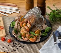 Креветки королевские в соусе терияки