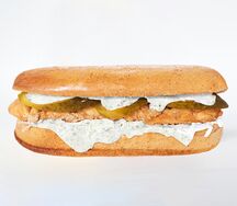 Багет с курицей терияки
