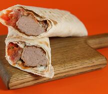 Люля-кебаб в лаваше с говядиной и свининой 