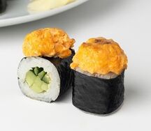 Запечённая лава с креветкой