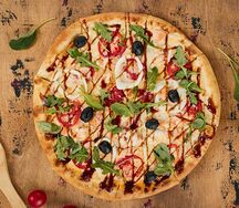 Пицца с морепродуктами большая