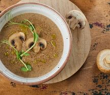 Крем-суп из лесных грибов