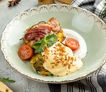 Картофельные хашбрауны с беконом