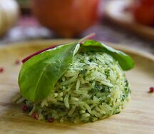 Рис со шпинатом