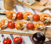 Королевские креветки на углях